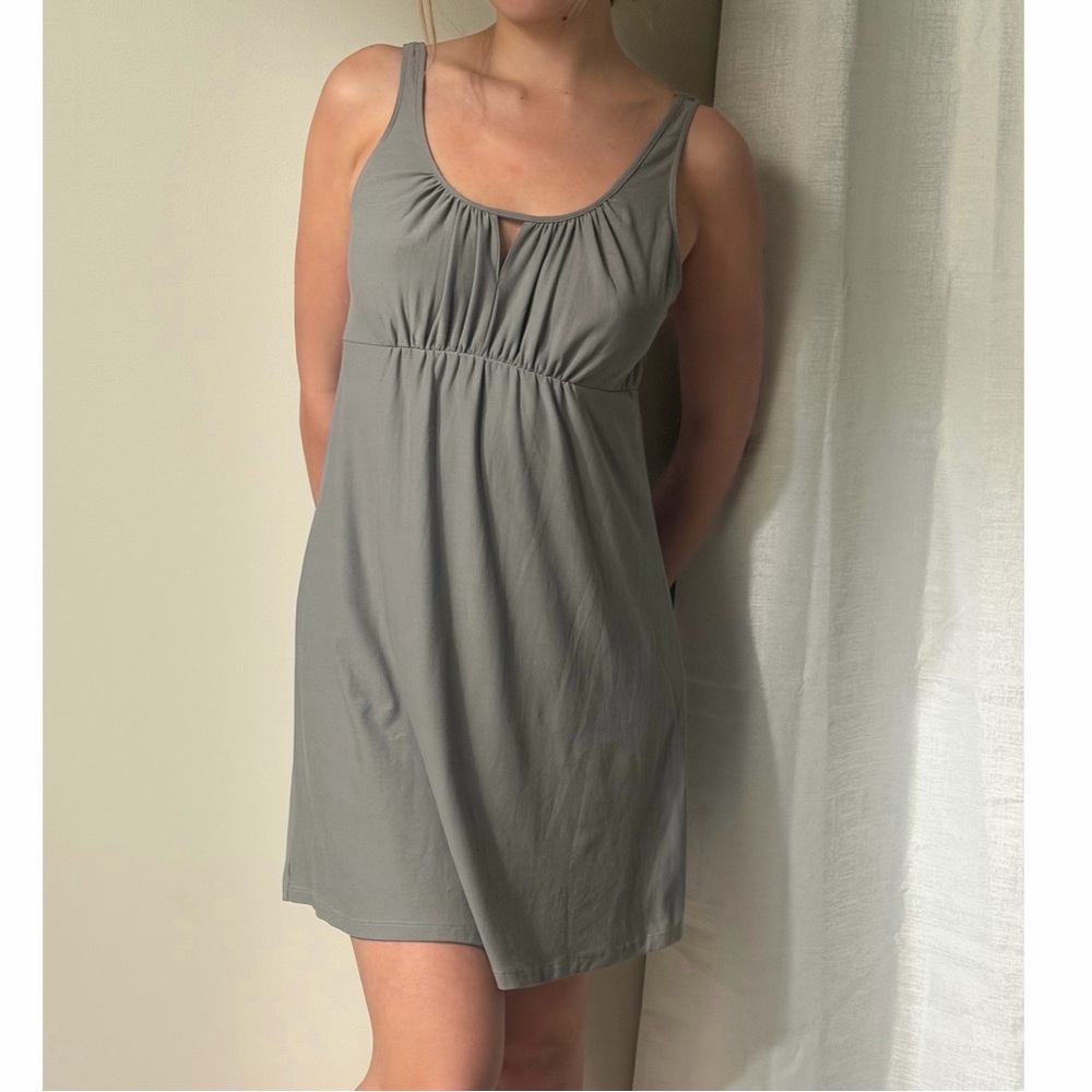 attention Soft Grey Gathered Scoop Neck Tank